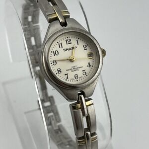 Vintage Sharp Watch Women 23mm Case Silver 7.25" Band- New‎ Battery